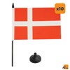 AZ FLAG Pack of 10 Denmark Table Flags 21 x