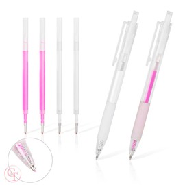 White Microblading Marker Pen Eyebrow Permanent Marker Pen for Permanent Makeup,Eyebrow Press In Core Mapping Pen Stencil with 2 replacement refills (1pen and 2 refills-White)