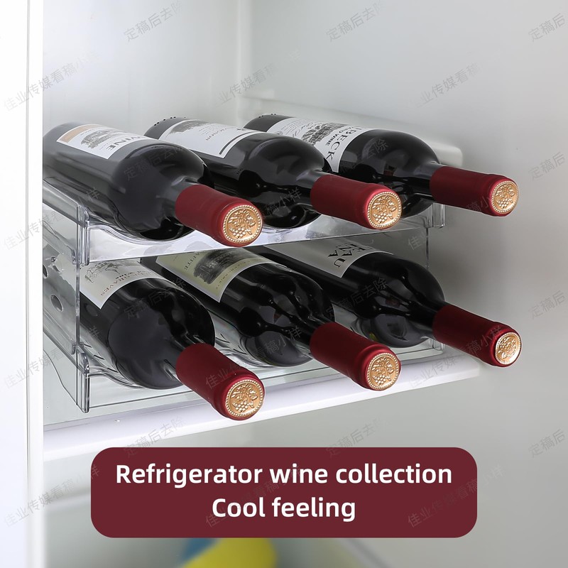 YENXIKU Wine Rack for Countertop, Fridge, Inside Cabinet, 3 Tier