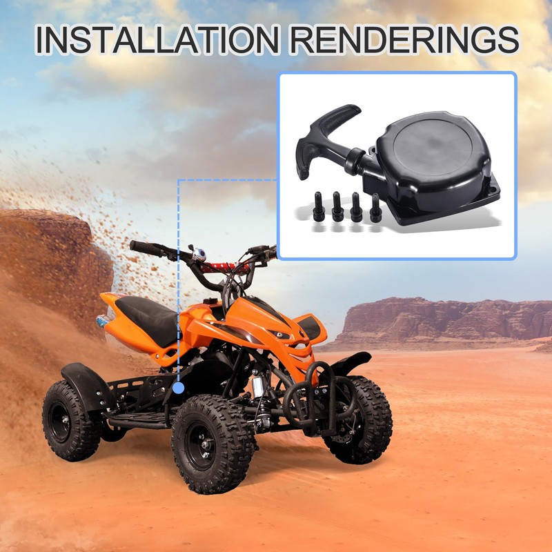 GOOFIT Motorcycle Pull Starter Launcher Replacement For 2 Stroke 43cc