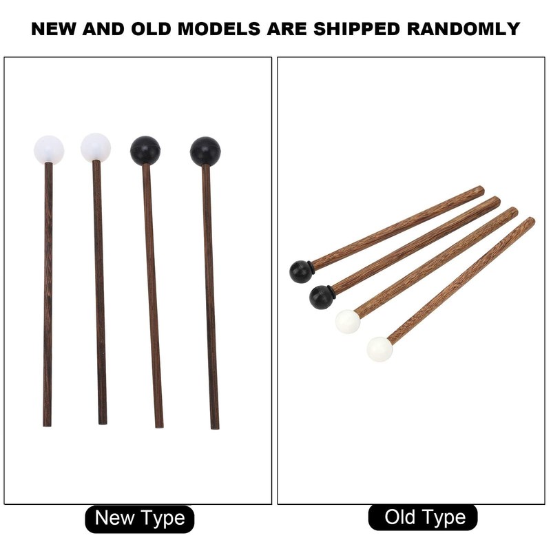 CYTGOUPER 4PCS Steel Tongue Drum Mallet, Child Rubber Mallet,6.5in Rubber