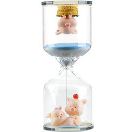 WAYUTO Cartoon Sand Hourglass Timer 30 Minutes Timer Pig Sand Clock Vintage Hour Glass Sand Watch for Desktop Decor Birthday Gift Wedding Gift Kitchen Home Office Decoration, Pig