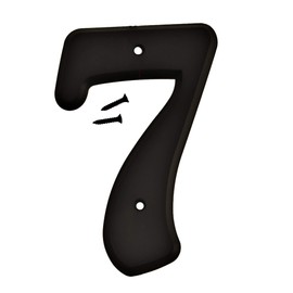 Hy-Ko Products 30207 Plastic House Number 7 (SEVEN) 6" High, Black, 1 Piece