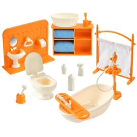 Miniature Musical Instruments Accessories, Dollhouse Accessories Christmas, Mini Music Room Accessories, Miniature Gnome Accessories, for Dollhouse, Mini Music Festival, DIY Micro Landscape (Bathroom)