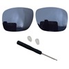 Replacement Lenses for Oakley Holbrook Metal OO4123 Sunglasses, Black chrome