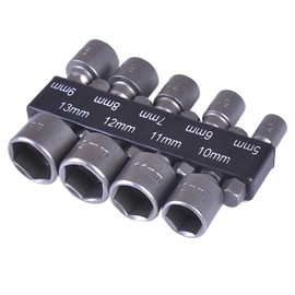 9 Pcs Hex Drill Bits Tools, Socket Nut Driver Set Hex Shank Nut Setter Driver Powerful Socket Combination Quick Change Metric Nut Driver Set for ElectricManual Screwdrivers