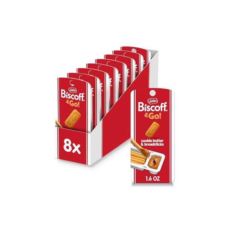 Lotus Biscoff & GO, Cookie Butter and Breadsticks Snack Pack,