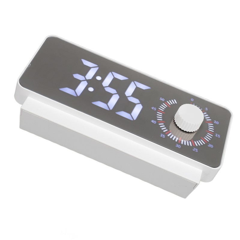 Digital Alarm Clock Rechargeable LED Mirror Alarm Clock -10°C‑50°C Temperature