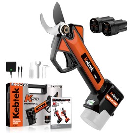 Electric Pruning Shear, Kebtek Cordless Electric Pruner Heavy Duty Electric Branch Cutter Brushless Motor with 2PCS 2500mAh 8-10H Working Time, 30mm (1.18 Inch) Cutting Diameter (KT930) Smooth-CUT