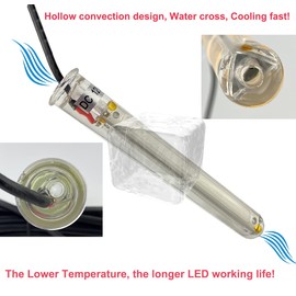 PYLITE DC12V 30W/50W 3500/6000Lumens COB LED Underwater Fishing Light Innovative Compact Design Submersible Fish Finder Lamp with 5M Cable (30W Green)