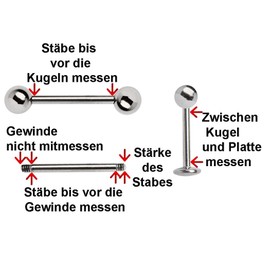 Industrial Piercing 316L Steel Bar 1.6 x 35 mm or 38 mm Anodised with Heart ECG Motif, Stainless Steel