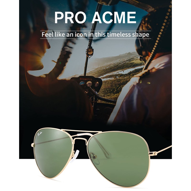 Pro Acme Classic Aviator Sunglasses for Women & Men Polarized
