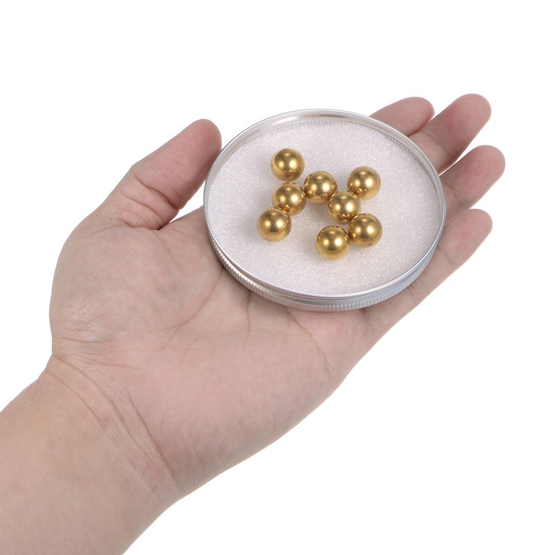 sourcing map 12pcs 12mm Precision Solid Brass Bearing Balls for
