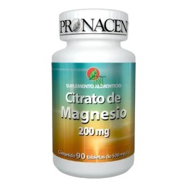 Citrato Magnesio Pronacen Tabletas 200 Suplemento Alimenticio 500 Presentacion Frasco Porciones Mineral Sabor 45g