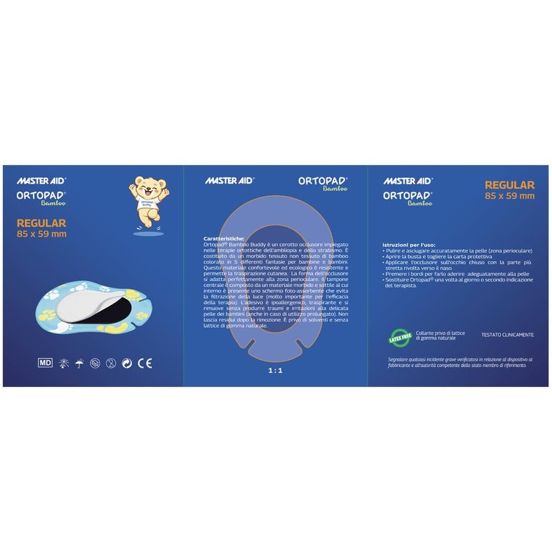 MASTER AID Ortopad Buddy Regular - Cerotti Colorati Oculari per