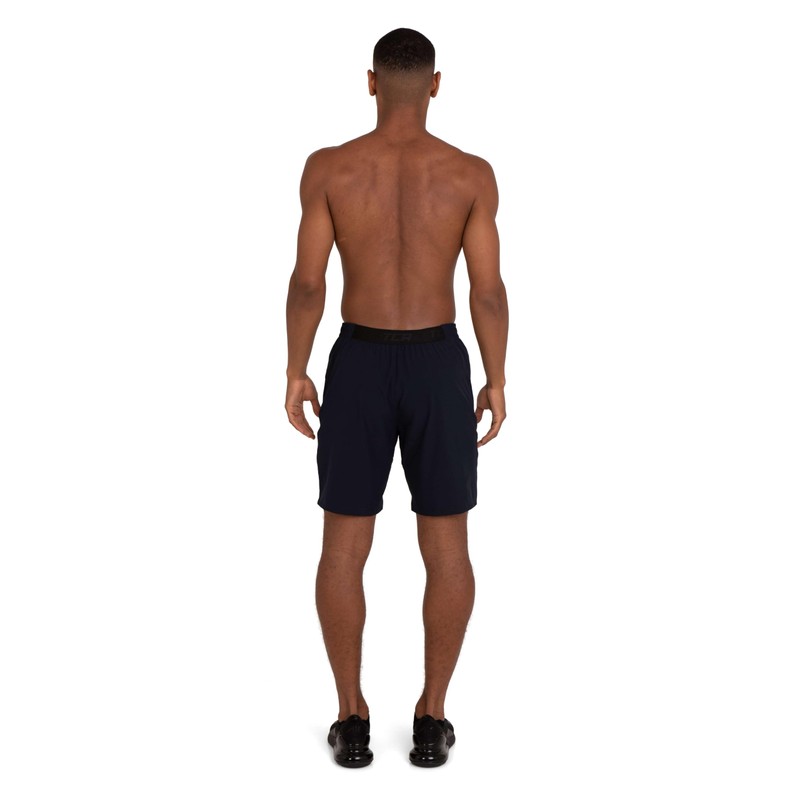 TCA Elite Tech Running Shorts Men's with Zip Pockets, blue,