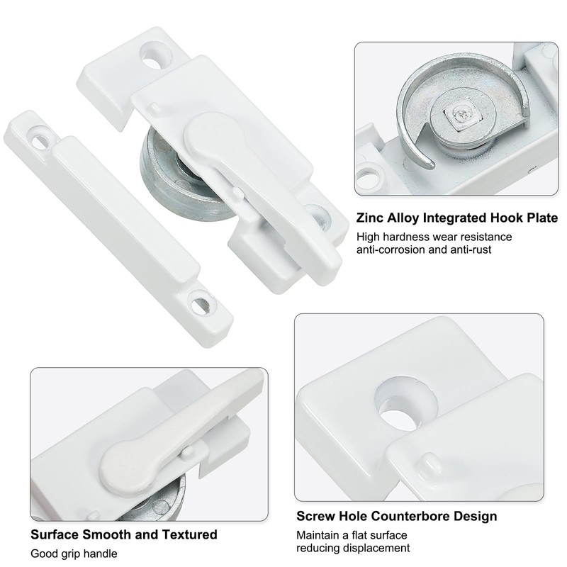 PATIKIL Window Sash Locks, 4pack Zinc Alloy Cam Action Window