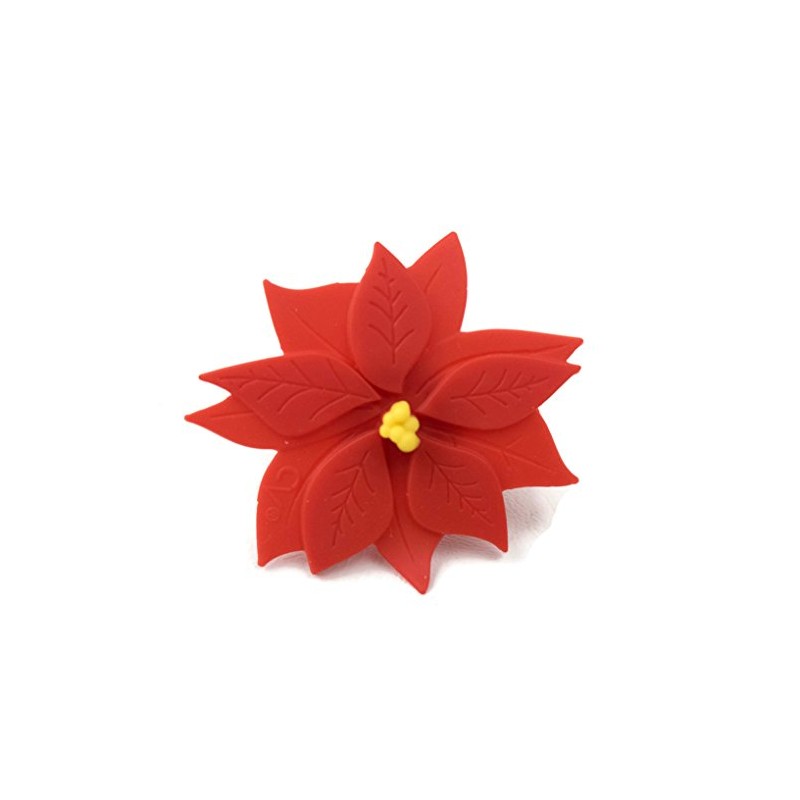 Charles Viancin Holiday Bottle Stopper Poinsettia