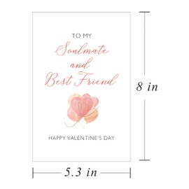 Ure Tenk Romantic Valentine's Day Card for My Soulmate And Best Friend, Cute Husband Boyfriend Valentine Card, V-day Card for Partner Other Half
