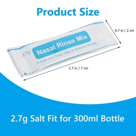 Snykes 2.7g*54 Packets Neti Pot Salt, Sinus Rinse Salt for Neti Pots, Individually Wrapped Nasal Rinse Salt, Sinus Relief Rinse Kit for Adult & Kid (54)
