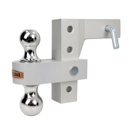 Rockland Aluminum Adjustable Trailer Hitch Ball Mount, Dual Solid Ball 2" and 2-5/16" Ball Hitches, 7500 LBS GTW, 6-Inch Drop/Rise for Truck, Fits 2" Receiver