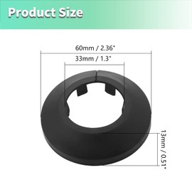 Yinpecly 1.26 inch Flange Pipe Cover Decoration PP Plastic Escutcheon Collar Pipe Cover Radiator for Wall Pipe Tube Decoration 4pcs