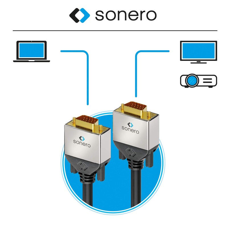 Sonero® Premium VGA Cable 3.00 m Full HD (1920 x