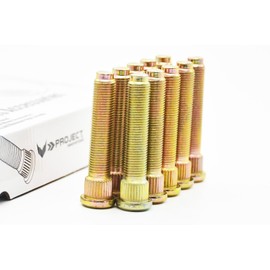 Project Innovation 63mm Total Length Long Extended Wheel Lug Studs Wheel Lug Bolts Compatible with Infi q50 m12x1.25x63 Year 2014-2020 1 Set (Pack of 10)