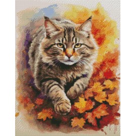 Amiiba Pre Printed Cross Stitch Kits for Adults, Cat Animals 11ct Stamped Embroidery Kits 15.7×19.7 inch DIY Wall Art Decor for Beginners Kids