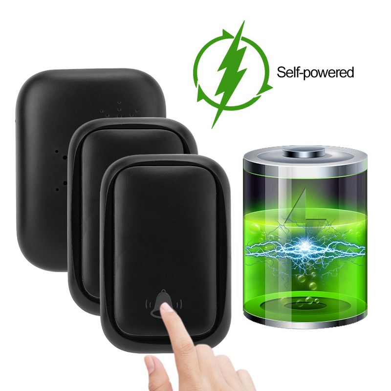 SelF Generating Power Wireless Smart Doorbell Waterproof Door Bell (2