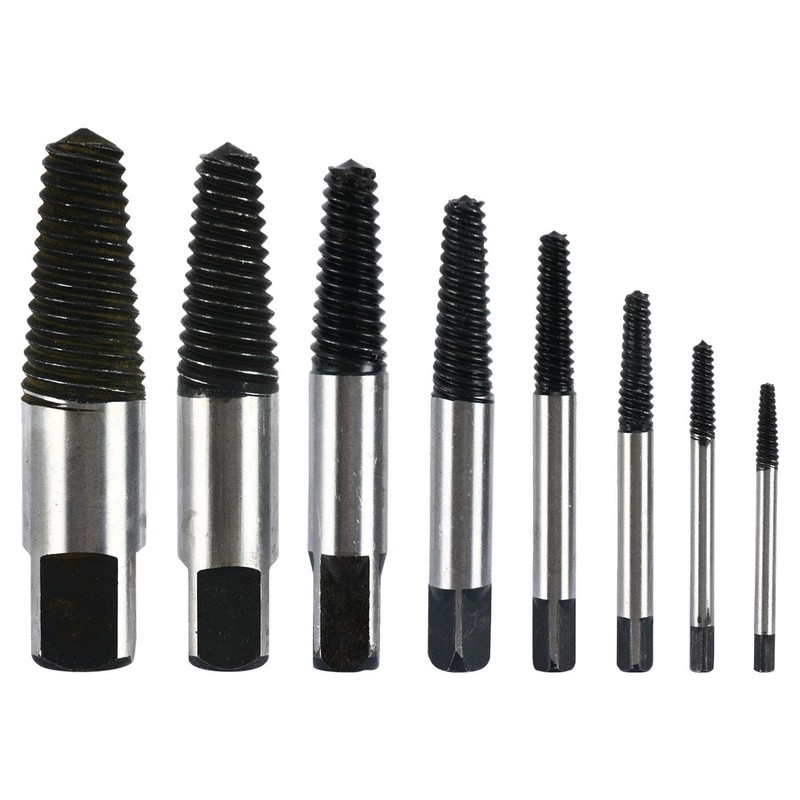 FreeTec 8pcs Water Pipe Screw Extractor Set, Damaged Screw Broken