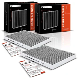 A-Premium Filtro de aire de cabina de 2 piezas con carbón activado compatible con Ford EcoSport 2018-2022, Fiesta 2011-2019, 1.0L 1.6L 2.0L, reemplaza # CAF1899P, BE8Z19N619A
