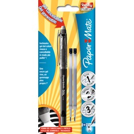 Paper Mate Replay Premium Pen Stylo + 2 recharges Black