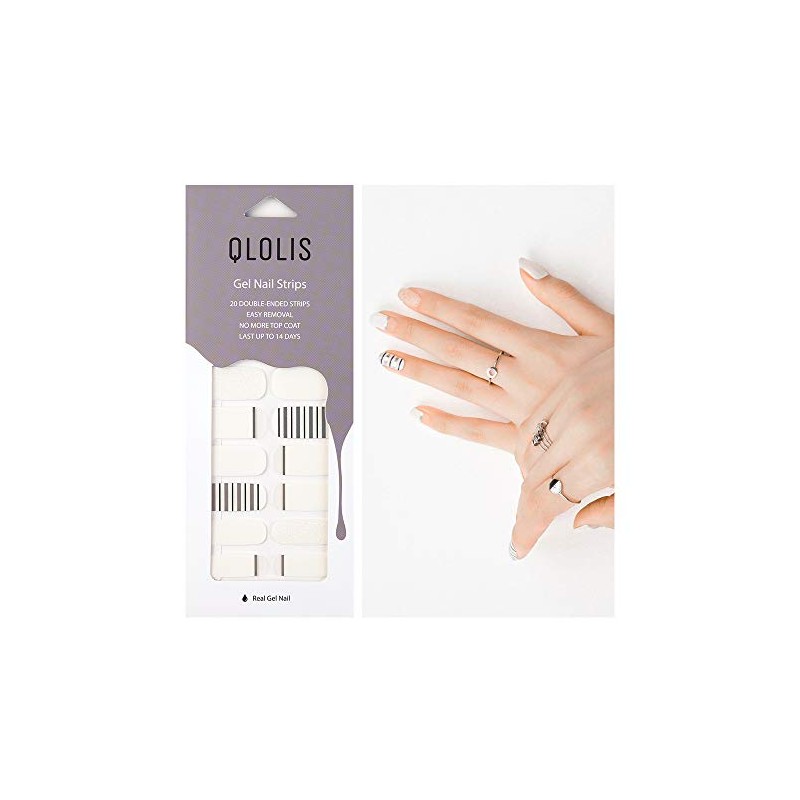 QLOLIS - Juego de pegatinas de uñas de gel para