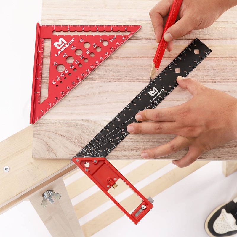 LARMEIL Rafter Square 7 Inch and Framing Square 12 Inch