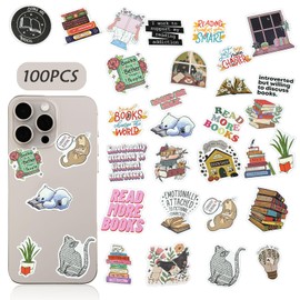 Book Stickers, 100 Pieces Motivational Quote Stickers for Reading, Aesthetic Stickers, Book Stickers, Reading Stickers, Booktok Stickers for Water Bottles, Books, Laptops, Scrapbook