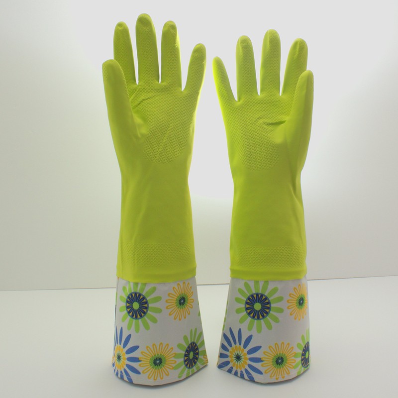 P:31 Maison Reusable Waterproof Household Latex Cleaning Gloves, Long Cuff,