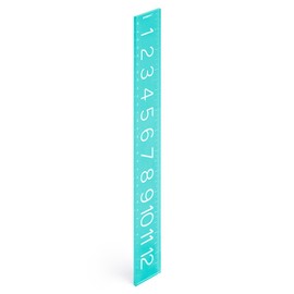 Poppin Acrylic Ruler Aqua, 1-1/2 X 13