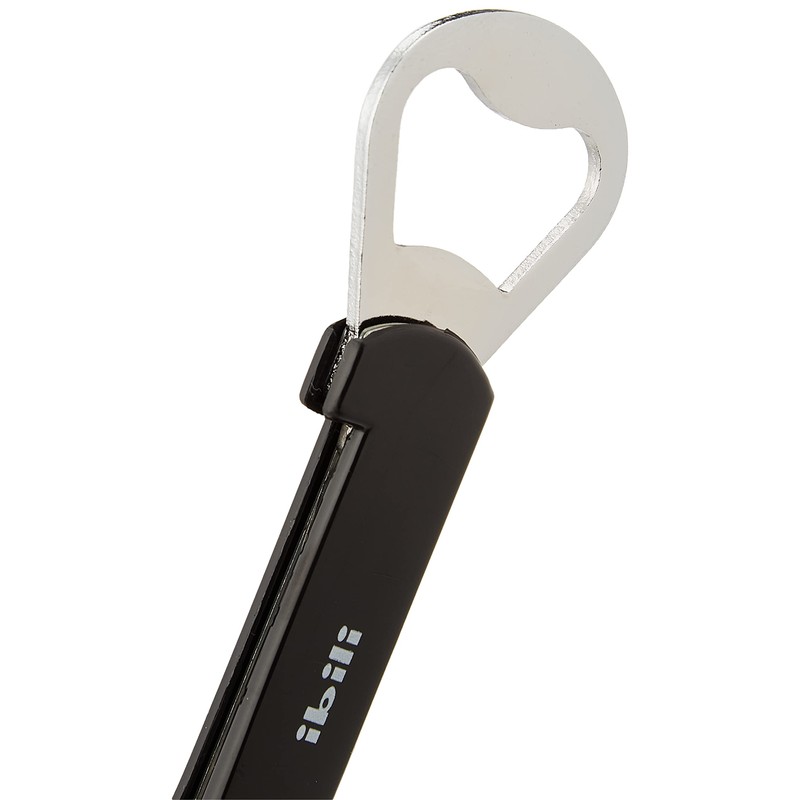 IBILI SACACORCHOS+ABRECHAPAS, Stainless Steel, Silber/schwarz, 20 x 10 x 2