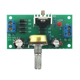 CANADUINO® Voltage Regulator DIY Soldering Kit LM317 Adjustable 1.25V to 12V - 1.5A - AC-DC Input