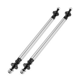 Partuto 2pcs 150mm/5.91in Car Splitter Support Rods Adjustable Front Rear Bumper Lip Splitter Strut Rod Tie Support Bars Aluminum Alloy Silver Tone