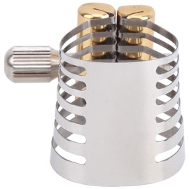 Demeras Sax Metal Ligature Clip Clamp Single Screw Flute Head Saxophone Mouthpiece Accessories for Saxophonists (Old Eating), Playing Accessories