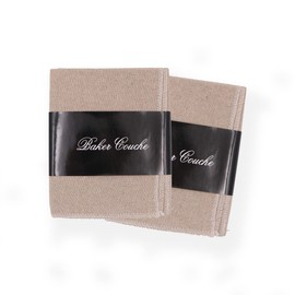ANCLLO Pack of 2 Linen Cloth Bread Baking Thick Linen Pastry Cloth for Baking French Bread and Baguettes (75 x 45 cm)