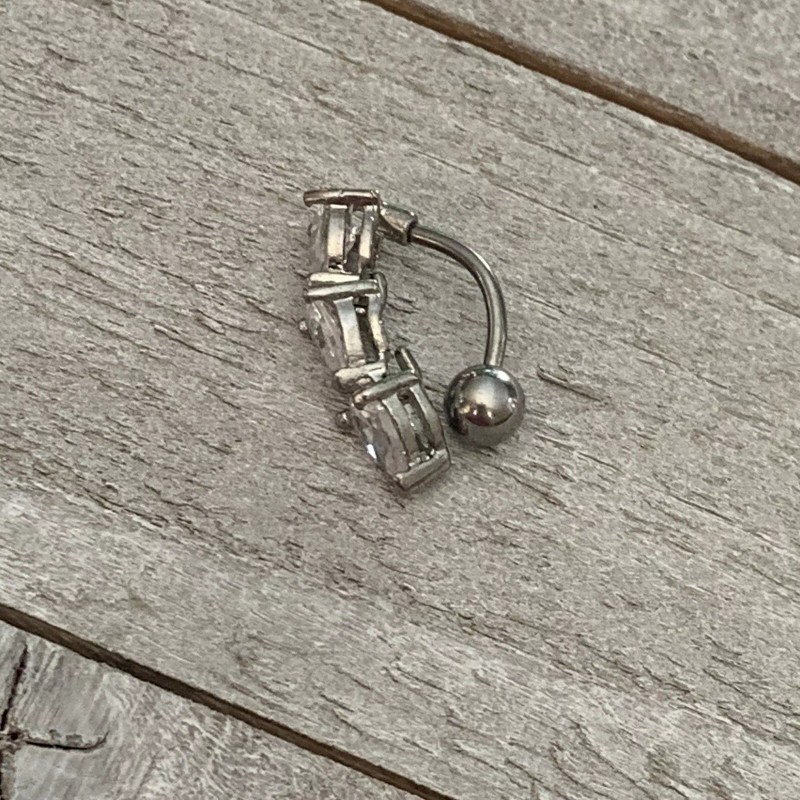 Unbranded 16g Teardrop Reverse Top Down Dangle Belly Button Navel