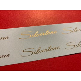 Unbranded Silvertone Vintage Guitar Headstock Waterslide Decals Metallic Inks 2 per orderS