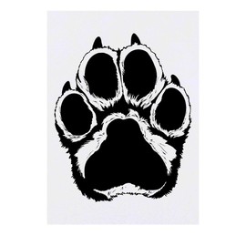 'Paw Print' Temporary Tattoo - Water Resistant, Skin-Safe, Non-Toxic Transfer (TO00080639)