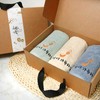 Songwol Towel Holiday Gift Set D (Good Luck Embroidery 3p-Kraft + Bandage) / 송월타올 명절기프트세트D(옥행운자수3p-크라프트+띠지)