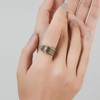 Mytys 2 Tone Intertwined Crossover Statement Ring Fashion Chunky Band