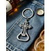 12 Pcs Portable Beer Bottle Opener Keychain, Cross Keychains With