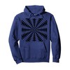 Starlight Beam With Dovetail Pattern Black Cut Out Pullover Hoodie